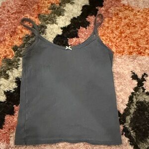 Brandy Melville Charcoal Tank Top with Bow